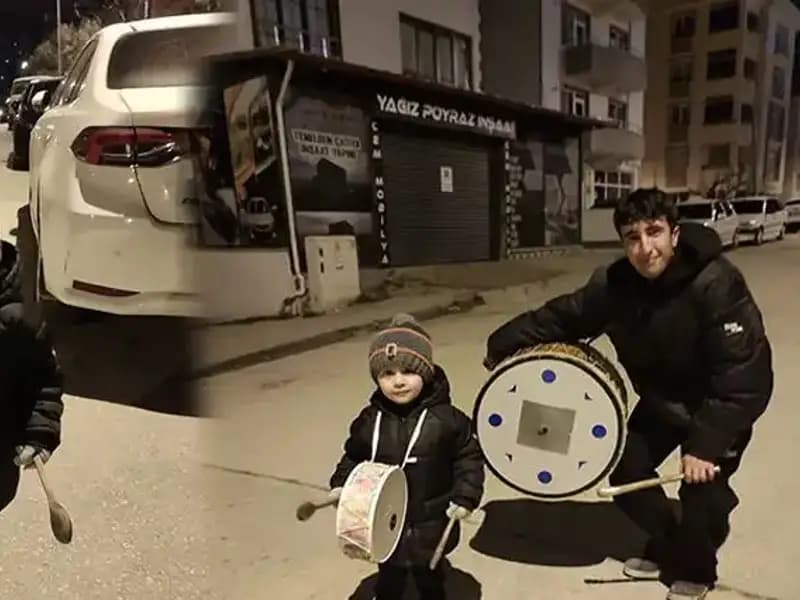 Türkiye'nin En Küçük Ramazan Davulcusu, Geleneksel Ritüeli Yaşatıyor