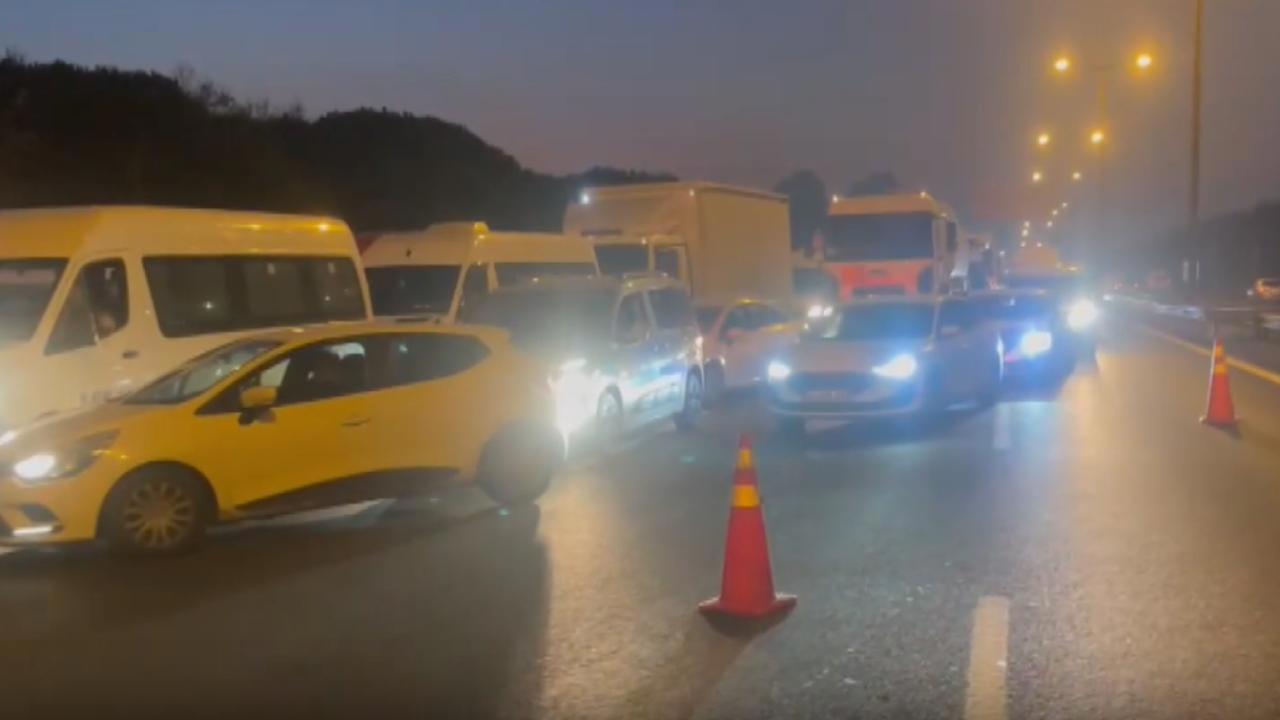 TEM Otoyolu'nda Tanker Kamyon Kazası