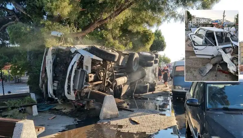 Freni Patlayan Kamyon Kazası: Trafik Işığında Feci Çarpışma