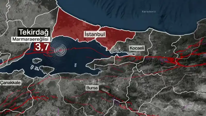 Marmara Denizi'nde Beklenmedik Deprem: 3,7 Büyüklüğünde Sarsıntı Yaşandı