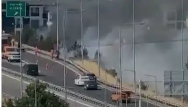 Anadolu Otoyolu'nda Sigara İzmariti Korkutucu Bir Yangın Harekete Geçirdi