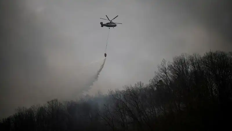 Güney Kore'de Yangın Söndüren Helikopter Düşerek Can Aldı